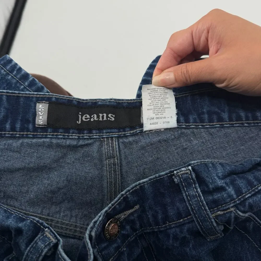 Vintage y2k Mens Levis SilverTab Baggy Skater Carpenter Blue Denim Jeans (34x32)